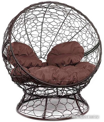 Кресло M-Group Апельсин 11520205 (коричневый ротанг/коричневая подушка)
