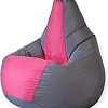 Кресло-мешок Mio Tesoro Груша Kombo XXL GF-130x85-SF (серый/фуксия)