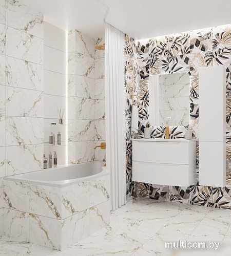 Belux Тумба под умывальник Ганновер НП 80-02 (белый глянец)