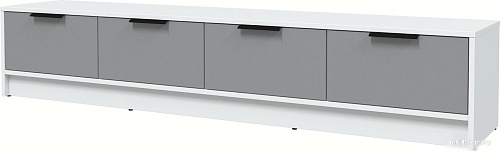 Тумба Интерлиния ТВ Концепт КТ-ТВ4-35 (серебро/белый платинум)