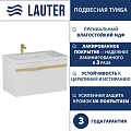 Lauter Тумба под умывальник Eva 69 (белый глянец, ручка золото матовая сталь)