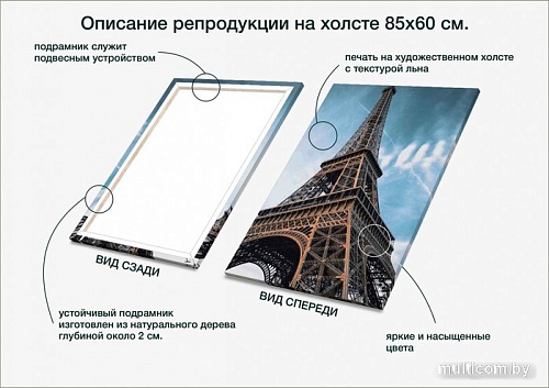 Картина Stamprint Эйфелева башня СТ003 (85x60)