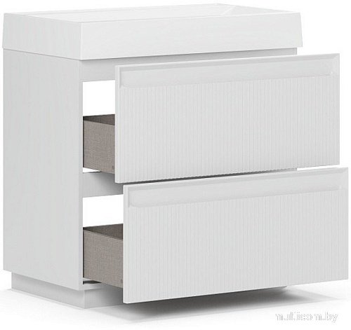 Belux Тумба под умывальник Базель Н 80-02 (18, белый матовый)