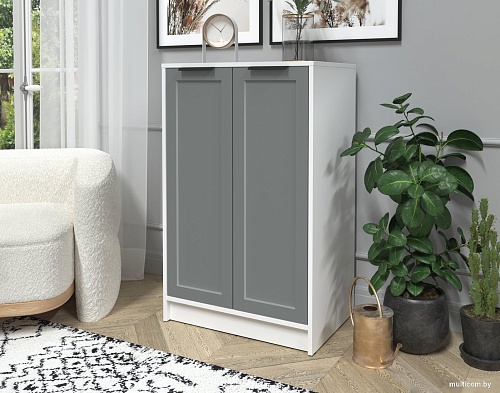 Тумба Интерлиния Концепт Тренд КТ-Т64 (белый платинум/серый)