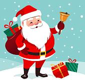 Алмазная мозаика Рыжий кот Санта Клаус с подарками НД-5849