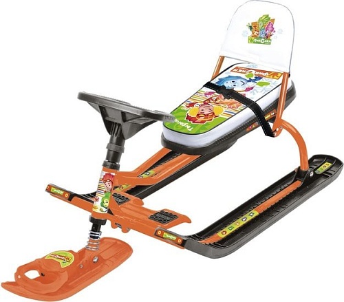 Снегокат Nika Фиксики 1 (оранжевый/черный)