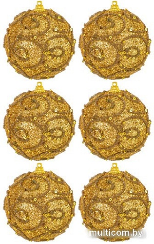 Елочная игрушка Elan Gallery Вензеля 970116 (золото)