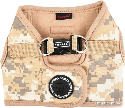 Шлейка-жилетка Puppia Sentinel PAUA-HB1827-EC-S (бежевый камуфляж)