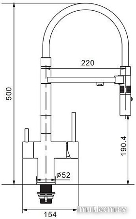 Смеситель Rose R133 (хром)