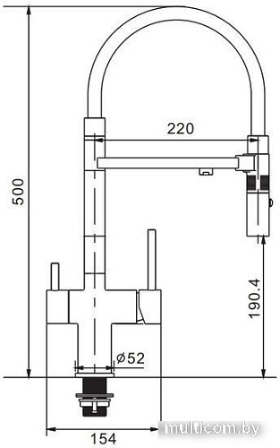 Смеситель Rose R133 (хром)