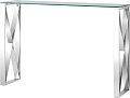 Консольный стол Stool Group Кросс 115x30 (стекло/сталь/серебристый)