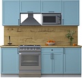 Готовая кухня Интерлиния Тренд 2.2В (океан/океан/дуб бунратти)