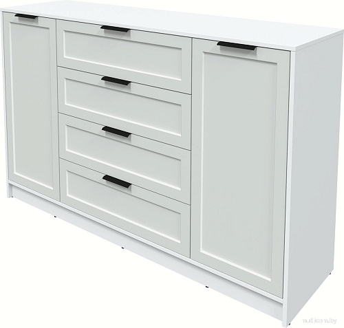 Тумба Интерлиния Концепт Тренд КТ-Т160 (белый платинум/грей)