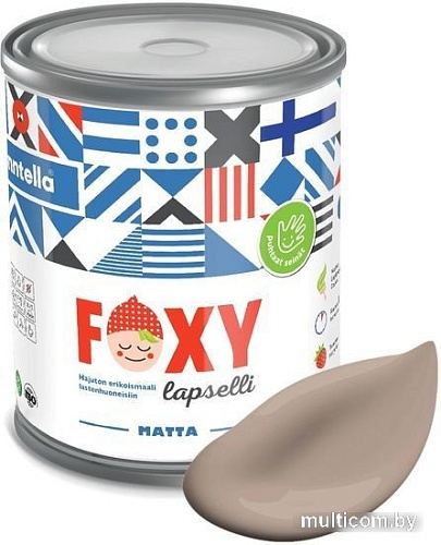 Краска Finntella Foxy Lapselli Matte Muruseni F-50-1-1-FL221 0.9 л (коричневый)