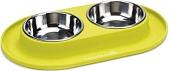 Двойная миска Beeztees 650645 (зеленый)