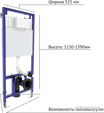 Унитаз подвесной Berges Wasserhaus Ego XL Rimless + Okus Slim SO + Novum525 + O5 043303