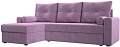 Угловой диван Mio Tesoro Верона лайт левый (микровельвет, сиреневый)