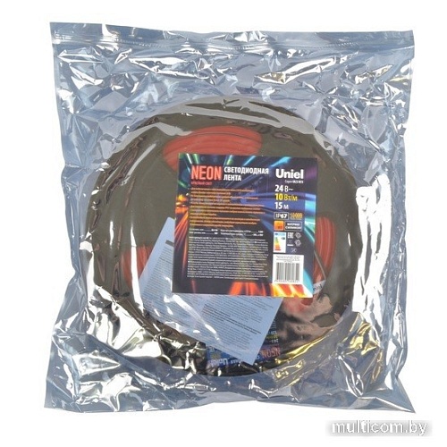 Светодиодная лента Uniel ULS-N11-2835-120LED-m-8mm-IP67-DC24V-10W-m-15M-RED