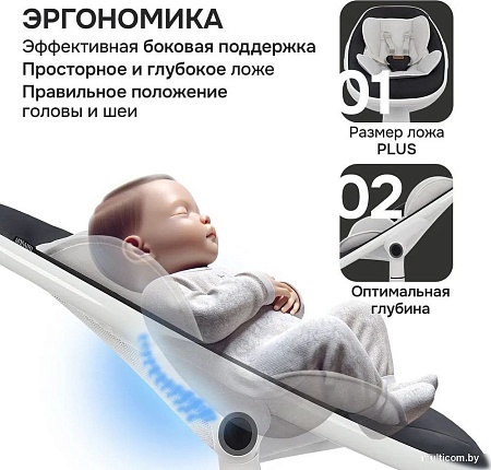 Детские шезлонги и качалки Nuovita Agio AG2 (белый/черный)