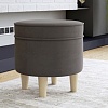 Пуфик Нижегородмебель Лора ТП 331 (ультра стоун серо-коричневый)