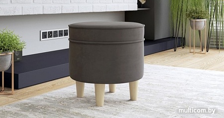 Пуфик Нижегородмебель Лора ТП 331 (ультра стоун серо-коричневый)
