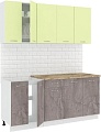 Готовая кухня Кортекс-мебель Корнелия Лира-лайт 1.8м (салатовый/оникс/мадрид)