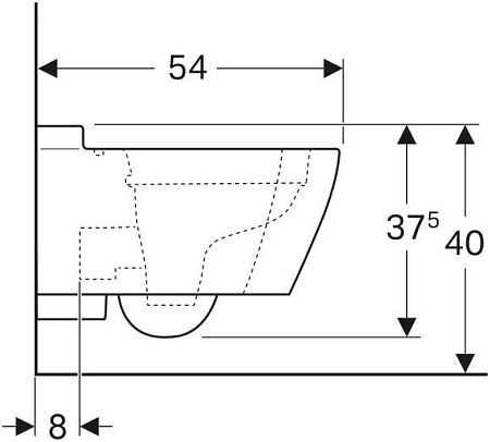 Унитаз Geberit MyDay Rimfree 201.460.60.0