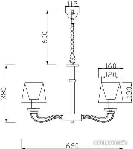 Подвесная люстра Vele Luce VL1764L05