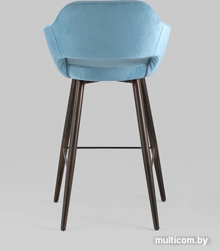 Стул с подлокотниками Stool Group Саймон велюр барный (пыльно-голубой)