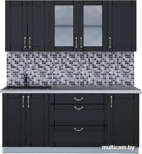 Кухня Интерлиния Мила Крафт 1.8Б (дуб английский)