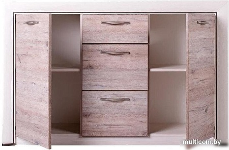 Комод Anrex Olivia 2D3S (вудлайн кремовый/дуб анакона)