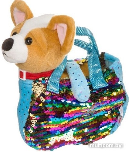 Классическая игрушка Bondibon Милота Собачка Чихуахуа в голубой сумке ВВ3969