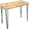 Кухонный стол Buro7 Грасхопер 150 (с обзолом, дуб натуральный/черный)