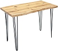 Кухонный стол Buro7 Грасхопер 150 (с обзолом, дуб натуральный/черный)