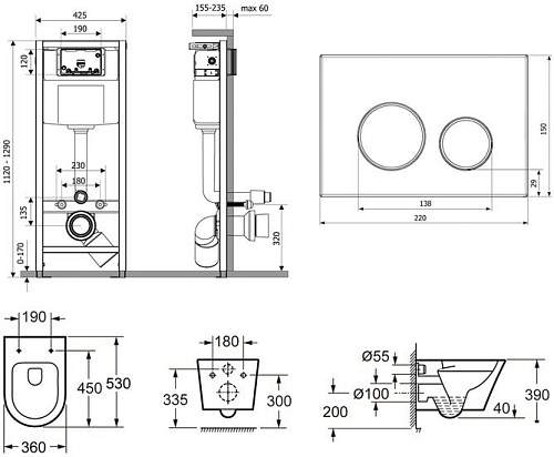 Унитаз Lavinia Boho Relfix Biore Rimless 6 в 1 77040101