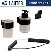 Набор аксессуаров для ванной Lauter 21TS3019 + 21TS3021 + 21TS3011 + 21TS3008 (Matt Black, 4 предмета)
