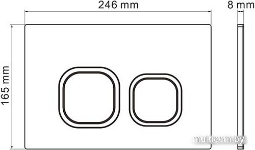 Унитаз подвесной Roxen Antares Bidet в комплекте с инсталляцией StounFix Slim 6 в 1 938621 (кнопка: черный матовый)