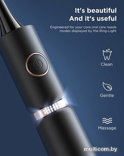 Электрическая зубная щетка Fairywill P11 (черный, 8 насадок)