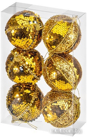 Елочная игрушка Elan Gallery Золотые пайетки 970104 (золотистый)