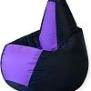 Кресло-мешок Mio Tesoro Груша Kombo XXL GF-130x85-CHL (черный/лаванда)