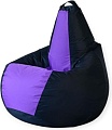 Кресло-мешок Mio Tesoro Груша Kombo XXL GF-130x85-CHL (черный/лаванда)