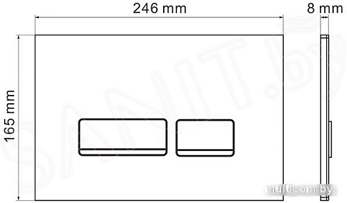 Унитаз подвесной Roxen Antares Black в комплекте с инсталляцией StounFix Slim 6 в 1 964909 (кнопка: белое стекло)