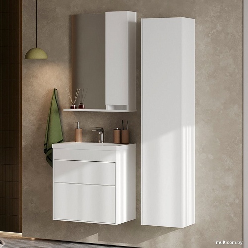 Belux Тумба под умывальник Порто Н 50-02 (1, белый глянцевый)