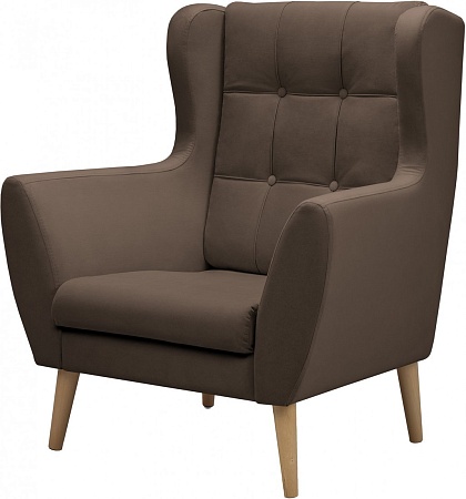 Интерьерное кресло Mio Tesoro Фиджи (Velutto 23/натуральное дерево)