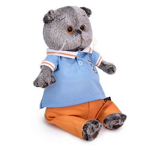 Классическая игрушка BUDI BASA Collection Басик в голубом поло Ks25-210 (25 см)