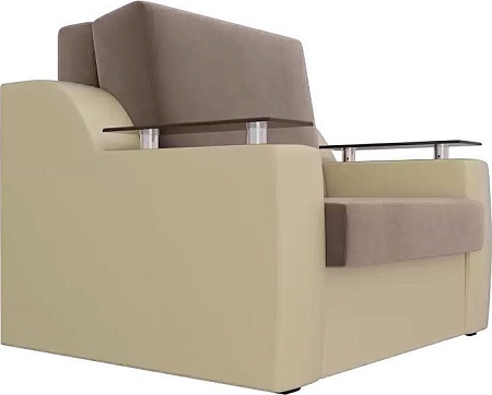 Кресло-кровать Mebelico Сенатор 105469 60 см (коричневый/бежевый)