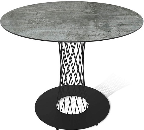 Кухонный стол Sheffilton SHT-TU3-1/ТT27-1 90 пластик HPL (черный муар/бостон темный)