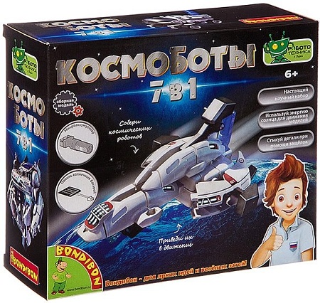 Набор для опытов Bondibon Науки с Буки Космоботы 7 в 1 ВВ3341
