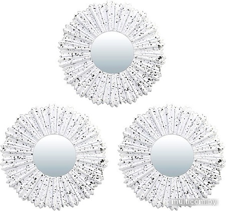 Набор зеркал Qwerty Ницца 74045 (3 шт, белый)