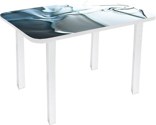 Кухонный стол Solt №97 110x70 (кромка белая/ноги белые)